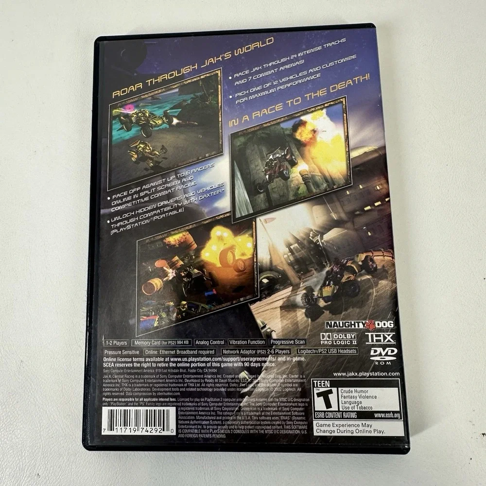 Jak X Combat Racing PS2 (Sony PlayStation 2, 2006) Tested Complete w/ Manual CIB